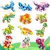 HA BIN Set Mini Blocchi Dinosauro - Giocattolo Creativo per Bambini 4-12 Anni, Regalo Compleanno, Natale e Pasqua, Attività Educativa e Costruzione