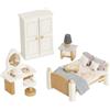Le Toy Van - Wooden Daisylane Master Bedroom Dolls House Accessories Play Set For Dolls Houses , Dolls House Furniture Sets - Suitable For Ages 3+