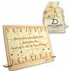 ZINELLO DESIGN Puzzle in Legno Richiesta Testimone - Francese con Cornice | 21 x 15 cm, 12 pezzi in legno, cornice, sacchetto in cotone e pezzo «Sorpresa!» per il messaggio fisso inciso in francese