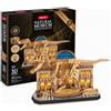 Party town Puzzle 3D in Legno Tyrannosaurus Rex Museo LED | Scheletro di Dinosauro da Costruire con Luce | Puzzle 3D per Bambini e Adulti | Modellino in Legno DIY 279 Pezzi | Rompicapo Decorativo XL