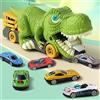 ALEENFOON Dinosauri Truck Giocattoolo, Dinosauro Car Transporter Truck Giocattolo per bambini, Dinosauro divoratore di auto con 6 mini auto, Carrier Car Bambini Giocattoli Regalo
