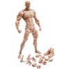 Uanqfegy Corpo di Action Figure - Corpo Vuoto muscoloso Maschile in Scala 1/12, Super articolato da 6 Pollici con Accessori (Pelle Bianca)