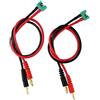 OliYin 2pcs MPX Maschio a 4mm Connettore a Banana 14awg 30cm 11,8 Pollici Cavo di Ricarica per FPV RC (Confezione da 2)