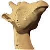 CARTONIC Giraffa Puzzle 3D in Cartone - Modellino da Costruire | 62 Pezzi, 22 × 16 × 8 cm - Kit Scultura Fai da Te da Dipingere, Materiali Riciclati, Ragazzi e Adulti, Idea Regalo
