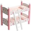 Bayer Chic 2000 Letto a soppalco per Bambole, Letto a Castello per Bambole con Scala e Biancheria da Letto, per Bambole Fino a 48 cm, Accessori per Bambole, Letto per Bambole in Legno