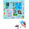 BTACGWP Kit Elettrico Scolastico 1 Pz Blu, Set Circuito Ventola con Motorino Elettrico, Kit Esperimenti Scientifici per Bambini, Affronta la Fisica Base con Laboratorio Didattico Manuale