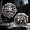 Generic Monete commemorative della sfida dei cavalieri templari in rilievo 3D ricchi dettagli per collezionisti, regali storici, argento