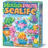 4M 00-03511 Modella e Dipingi Animali Marini - Kit Creativo Set Gesso per Calamite e Spille, Gioco Educativo per Bambini, Regalo Artistico Fai-da-Te