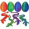 DOLYUU Uovo di drago stampato 3D, set di 4 uova di drago a sorpresa 3D, 8,5 cm, con drago 22 cm, giocattolo misterioso, drago mobile, per sorpresa, uova di drago pasquali, decorazione per la casa