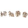 UGEARS FT-1 70029 U-Fidgets Tribiks - Set di 4 puzzle 3D anti-stress, 4 mini modellini in miniatura, modello echano