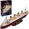 Party town Puzzle 3D Titanic 125 Pezzi per Bambini dagli 8 Anni e Adulti | Modellino Titanic da Costruire | Modellismo Navale Educativo | Nave da Collezione | Regalo Creativo