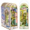 Tonecheer Book Nook Kit puzzle in legno 3D Booknooks fai da te modellini per adulti da costruire in miniatura casa libreria Nook Book regalo di compleanno (Il giardino di Monet)