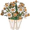 Comfoyar Puzzle 3D Margherita, DIY Fiori Costruzioni Legno, Modellismo Costruire Adulti, Kit Fai Da Te Creativo Modellini, Decorazioni Casa e Regali Compleanno Natale Festa Della Mamma per Donna