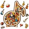 Generic Puzzle ornamentale a forma di nota musicale, puzzle 3D in legno, splendida arte da esposizione con vari frammenti interni e note musicali classiche esterne per gli amanti della musica, regalo