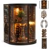Eirolace Book Nook Kit, 3D DIY Mini-Diorama Booknook Kit con Luce LED | e Copertura Antipolvere, Ferma-Libri per Libreria Decoro, Regalo Creativo per Adulti
