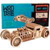 Wood Trick Hot Rod Car Puzzle 3D di Legno per Adulti da Costruire | [280 Pezzi] Rotola Fino a 9,8 m - Design Vintage Dettagliato - Kit di Montaggio Meccanico in Legno DIY per Adulti
