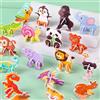dellyy Puzzle 3D per Bambini, Puzzle con Animali da 30 Pezzi per Bambini, Puzzle di Cartoni Animati, Puzzle Educativo di Cartoni Animati 3D, Mini Puzzle (Animali)