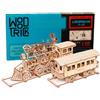 Wood Trick Toy Train Set Puzzle 3D di Legno per Adulti da Costruire | [405 Pezzi] Locomotiva con Binario Ferroviario - Kit di Montaggio Meccanico in Legno DIY per Adulti