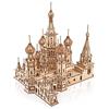GuDoQi Puzzle 3D Legno, Modellini Cattedrale di San Basilio da Costruire, Costruzioni Legno, Kit Fai da Te Creativo per Modellismo Architettura, Idee Regalo Uomo e Donna, Passatempi per Adulti