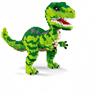 alltogetho 1500 microblocchi realistici di velociraptor verde da 20 cm, mattoncini di dinosauro a pressione, giocattolo di montaggio puzzle di dinosauro, accento perfetto per la decorazione della casa e regalo