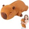 LHOEST Cuscino Capybara Peluche Grande 45CM Regalo Capibara Peluche Giocattolo | Morbido Capybara Peluche 45CM Animale Peluche Kawaii Capibara Regalo Compleanno Natale per Ragazze Ragazzi