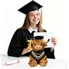 XIEXIESHER Peluche Mucca Highland 30 Cm Regali Morbido Con Toga Laurea Gadget Cappello E Diploma Regalo Di Laurea Unisex Regali Per Studenti Souvenir Promozione 2026 (Con sciarpa Congratulations)