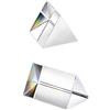 SagaSave Prisma triangolare in vetro ottico di cristallo, larghezza 30 mm, 30/50 mm Prisma arcobaleno spettro esperimenti vetro, prisma triangolo cristallo K9, lente trasparente per fisica dello spettro