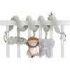 Little Dutch Activity Spirale da gioco Safari Friends, giocattolo per passeggino per bambini dalla nascita, unisex, verde