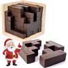 Sharp Brain Zone Rompicapo Adulti Legno 3D - Puzzle 3D in Legno con 54 Pezzi a Forma di T, Gioco di Logica e Sfida Intellettuale per Adulti e Bambini 6+, Cubo 7 cm, Idea Regalo Originale di Sharp Brain Zone