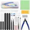 TYBYBB Modeler Basic Tools 24 Pezzi compatibile con Gundam Model Tools Kit, Attrezzi per Modellismo, Set di Strumenti per Modellismo per Auto, Hobby Gunpla, Modello, Riparazione e Fissaggio