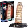 Party town Puzzle 3d - Torre Di Pisa Led | Puzzles 3d Regalo Bambino 8 Anni | Puzzle 3d Per Bambini E Puzzles 3d Per Adulti | Modellini Da Costruire | Giochi Per Bambini | 44 Pezzi