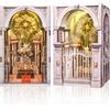 MiniCity Book Nook - Puzzle 3D in legno per adulti, 139 pezzi, kit fai da te per casa in miniatura, decorazione per librerie, regali Tiny House per donne, adolescenti e amanti dei libri (Chiesa di San