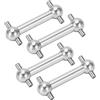 SUNGOOYUE Set di Alberi di Trasmissione in Osso di Cane, Set di Alberi di Trasmissione in Osso di Cane in Lega di Alluminio 4 Pezzi per Parti di Aggiornamento per Auto TT01 TT02 RC(D'argento)