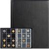 PENPRIS 120 Tasche Moneta Album 45x43mm Griglia Holder 10 Pagine Nero | PENPRIS Album Collezione Monete Per Monete Sotto 40mm Copertina Finta Pelle Pvc Antiscivolo PCP03120BK