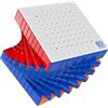 Bukefuno MoYu Meilong 9 x 9 M V3 Ball Core Magnetic, cubo magico, speed puzzle senza adesivo, Meilong 9 x 9 x 9 V3 M 208 magneti Magic cubo di classe MF9 V3 M giocattolo educativo cubo (edizione magnetica del