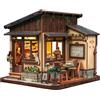 Cutefun Japanese Book Nook - Kit di miniature DIY in legno 3D per adulti, puzzle 3D in legno, kit diorama per libreria, regalo per appassionati di hobby creativi