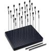 Siblaies Accessori per modellismo, 20 x base di colori, 2 spazzole e 1 base. Clip a coccodrillo resistenti e stabili. Ideale per modellazione, strumenti aerografo e saldatura a mano.