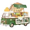 Rolife Puzzle 3D in Legno Kit di Modellismo per Adulti Modello di Casa in Miniatura Book Nook Decorazione della Casa Regalo di Compleanno per Adulti (Camion Caffè Leo)