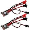 Nuofany Regolatore di velocità elettronico spazzolato ESC 30A con freno per mini auto RC fai da te o serbatoio cingolato barca (2 pezzi)