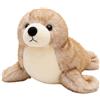 Tapallmy Animali di peluche marini Peluche realistici di leoni marini morbidi per bambini che abbracciano il cuscino Marrone (30 cm)