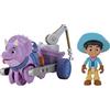 Dino Ranch DNR0012 - Carro rimorchio Miguel e Tango, veicolo con figura, giocattolo dai 3 anni in su, multicolore