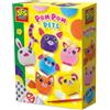 SES Creative 14789 Pom Pom Friends - Kit creativo per bambini dai 3 anni in su - Crea 6 adorabili pompon a forma di animali in colori vivaci