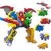 GAGINAN Dinosauro Combinato Robot Bambini Giocattolo, 26cm 6-in-1 Trasformazione Robot Figure, Smontaggio Giocattolo per Ragazzi e Ragazze età 6+ (10IN 6in1)