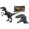 Generico Dinosauro Grande cm 35 con Suoni Reali Giocattolo Dinosaur Velociraptor Ruggisce Realistico Muove Braccia Gambe Apre La Bocca T-Rex Dinosauro Elettrico Velociraptor con Suoni Dinosauri Realistici (B)