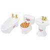 Eleage Set da Bagno per Casa delle Bambole 1/24 Affascinante Lavandino per Vasca da Bagno in Ceramica per Sala Giochi in Miniatura (#3)