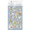 Paper Projects Peter Rabbit - Adesivi scintillanti riutilizzabili, prodotto con licenza ufficiale, riutilizzabili su superfici non porose, blu