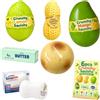 Babuman 6 Pezzi Crunchy Squishy Set, Realistic Amsr Color Changing Mango Sapone Cute Patata Peanut Burro Pallina antistress a lenta risalita per la gestione dell'ansia, ideale come bomboniera per feste