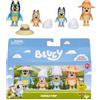 Giochi Preziosi Bluey - Bluey, Bingo, Mamma Chilly, Papà Bandit in un set 4 personaggi a tema vacanza, Articolatie Dettagliati, Per bambini a partire dai 3 anni