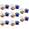 HUAZIZ 8 Pezzi 9G Micro Servo Motore per Braccio Robot RC/Mano/Elicottero Barca Aeroplano Auto Veicoli Modelli di Controllo, Servos Mini Micro Motore per Arduino