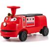 COSTWAY 12 V Macchina Elettrica per Bambini, Cavalcabile，2 Sedili (Rosso) | Trenino Elettrico a Batteria con Contenitore Nascosto, Musica e Doppia Alimentazione, 37-95 Mesi, Portata 60 kg
